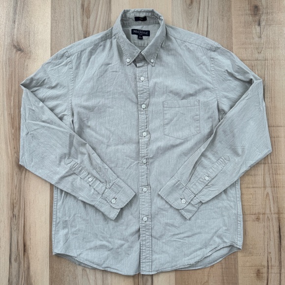 J Crew Mercantile Slim Fit Flex Shirt Gray Lightweight Beach Shirt - Picture 3 of 10
